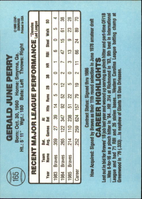 A0356- 1986 Donruss Baseball Cards 1-250 +Rookies -You Pick- 10+ FREE US SHIP - Picture 329 of 499
