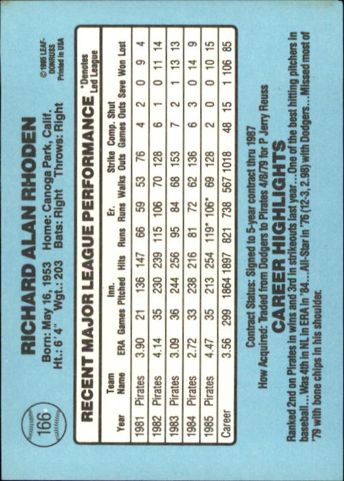 A0356- 1986 Donruss Baseball Cards 1-250 +Rookies -You Pick- 10+ FREE US SHIP - Picture 331 of 499