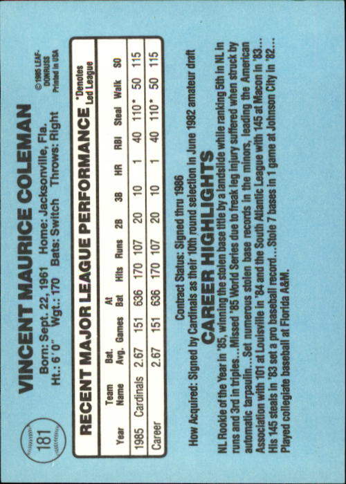 A0356- 1986 Donruss Baseball Cards 1-250 +Rookies -You Pick- 10+ FREE US SHIP - Picture 361 of 499