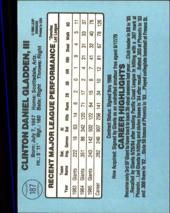 A0356- 1986 Donruss Baseball Cards 1-250 +Rookies -You Pick- 10+ FREE US SHIP - Picture 373 of 499