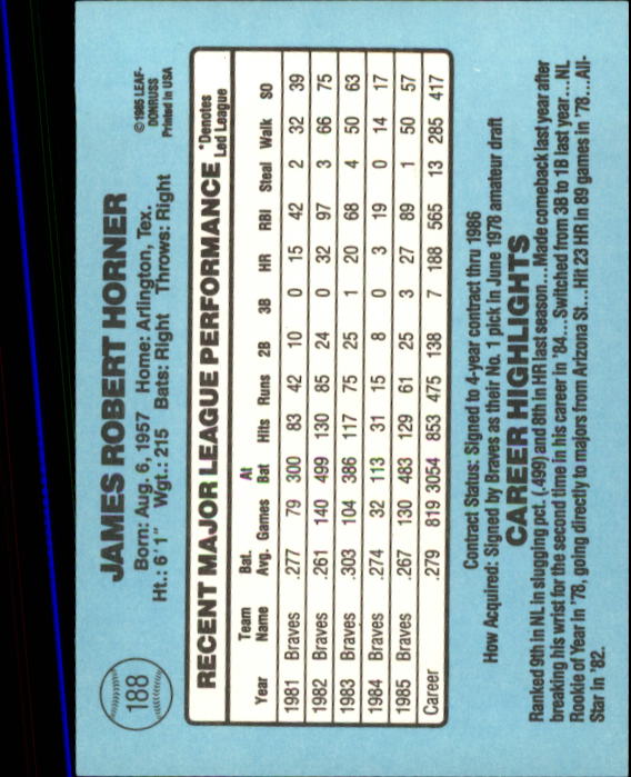 A0356- 1986 Donruss Baseball Cards 1-250 +Rookies -You Pick- 10+ FREE US SHIP - Picture 375 of 499