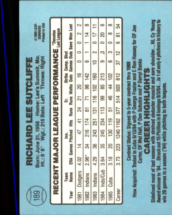 A0356- 1986 Donruss Baseball Cards 1-250 +Rookies -You Pick- 10+ FREE US SHIP - Picture 377 of 499