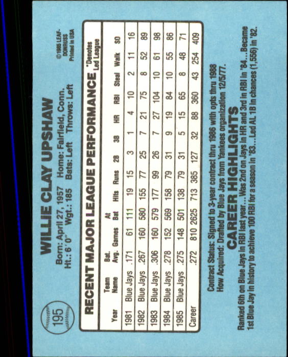 A0356- 1986 Donruss Baseball Cards 1-250 +Rookies -You Pick- 10+ FREE US SHIP - Picture 389 of 499