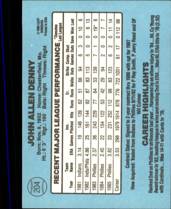 A0356- 1986 Donruss Baseball Cards 1-250 +Rookies -You Pick- 10+ FREE US SHIP - Picture 407 of 499