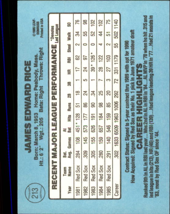 A0356- 1986 Donruss Baseball Cards 1-250 +Rookies -You Pick- 10+ FREE US SHIP - Picture 425 of 499
