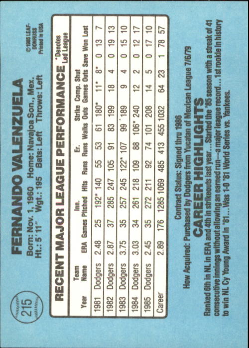 A0356- 1986 Donruss Baseball Cards 1-250 +Rookies -You Pick- 10+ FREE US SHIP - Picture 429 of 499