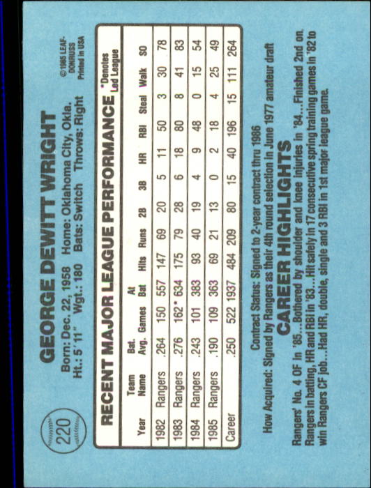 A0356- 1986 Donruss Baseball Cards 1-250 +Rookies -You Pick- 10+ FREE US SHIP - Picture 439 of 499