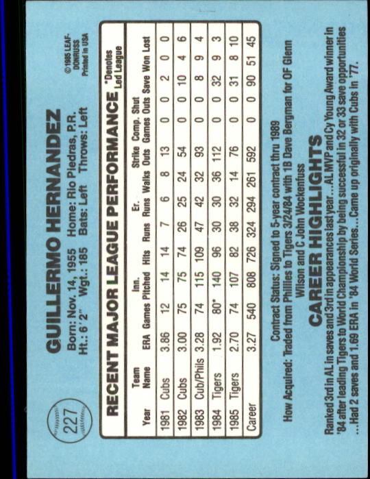 A0356- 1986 Donruss Baseball Cards 1-250 +Rookies -You Pick- 10+ FREE US SHIP - Picture 453 of 499