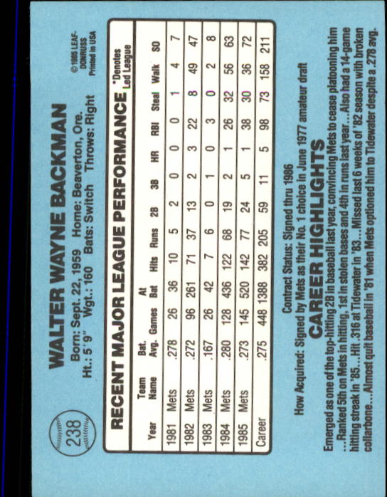 A0356- 1986 Donruss Baseball Cards 1-250 +Rookies -You Pick- 10+ FREE US SHIP - Picture 475 of 499