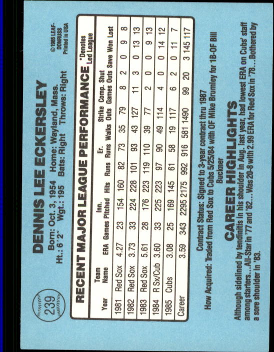 A0356- 1986 Donruss Baseball Cards 1-250 +Rookies -You Pick- 10+ FREE US SHIP - Picture 477 of 499