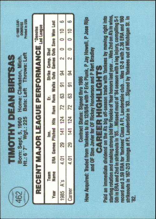 1986 Donruss Baseball "Main Set" Base Cards #441 to #660 - Picture 45 of 439