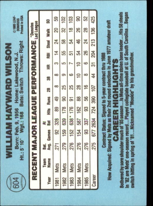 1986 Donruss Baseball "Main Set" Base Cards #441 to #660 - Picture 329 of 439