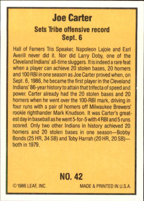 1986 Donruss Highlights Baseball Cards - Picture 85 of 111