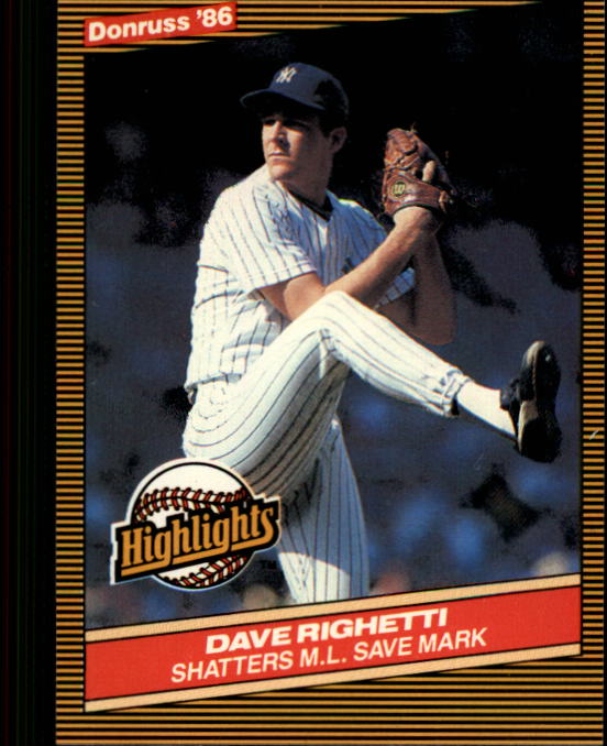 1986 Donruss Highlights Baseball Cards - Picture 102 of 111