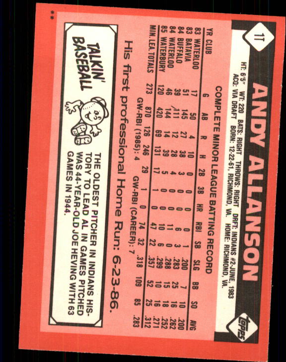  1986 Topps Traded #98T Billy Sample NM-MT Atlanta