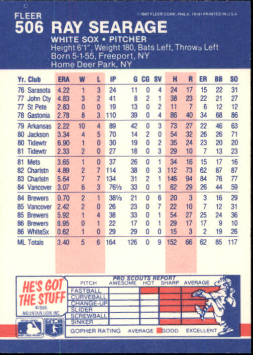 A9931- 1987 Fleer Baseball Cards 501-660 +Inserts -You Pick- 15+ FREE US SHIP - Picture 13 of 341