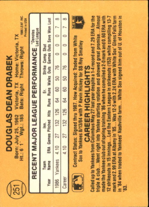 A7218- 1987 Donruss Baseball Cards 248-497 +Rookies -You Pick- 10+ FREE US SHIP - Picture 9 of 501