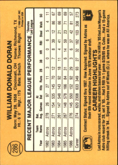 A7218- 1987 Donruss Baseball Cards 248-497 +Rookies -You Pick- 10+ FREE US SHIP - Picture 79 of 501