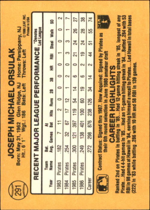 A7218- 1987 Donruss Baseball Cards 248-497 +Rookies -You Pick- 10+ FREE US SHIP - Picture 89 of 501