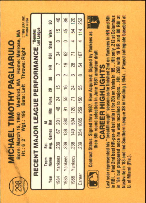 A7218- 1987 Donruss Baseball Cards 248-497 +Rookies -You Pick- 10+ FREE US SHIP - Picture 103 of 501