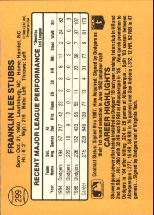 A7218- 1987 Donruss Baseball Cards 248-497 +Rookies -You Pick- 10+ FREE US SHIP - Picture 105 of 501