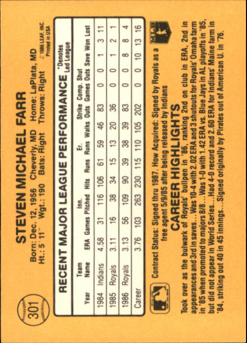 A7218- 1987 Donruss Baseball Cards 248-497 +Rookies -You Pick- 10+ FREE US SHIP - Picture 109 of 501