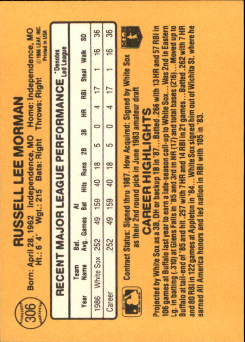 A7218- 1987 Donruss Baseball Cards 248-497 +Rookies -You Pick- 10+ FREE US SHIP - Picture 119 of 501
