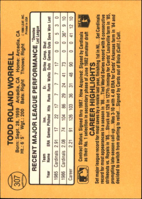 A7218- 1987 Donruss Baseball Cards 248-497 +Rookies -You Pick- 10+ FREE US SHIP - Picture 121 of 501