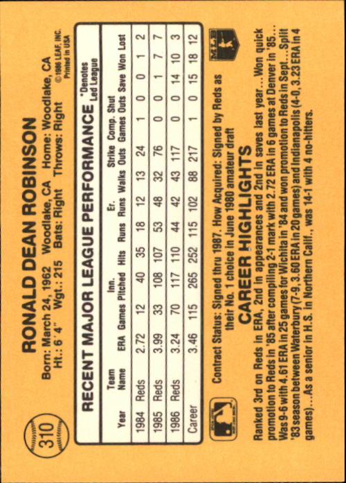 A7218- 1987 Donruss Baseball Cards 248-497 +Rookies -You Pick- 10+ FREE US SHIP - Picture 127 of 501