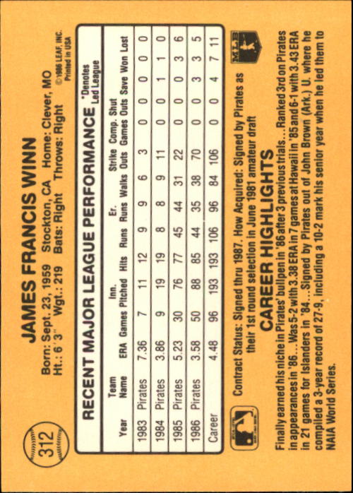A7218- 1987 Donruss Baseball Cards 248-497 +Rookies -You Pick- 10+ FREE US SHIP - Picture 131 of 501