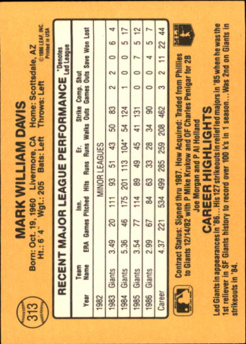 A7218- 1987 Donruss Baseball Cards 248-497 +Rookies -You Pick- 10+ FREE US SHIP - Picture 133 of 501
