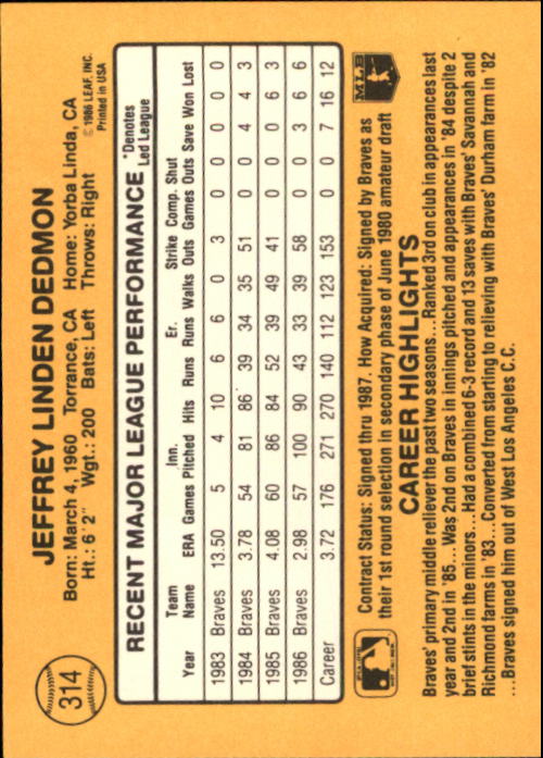 A7218- 1987 Donruss Baseball Cards 248-497 +Rookies -You Pick- 10+ FREE US SHIP - Picture 135 of 501
