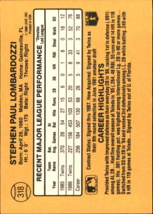 A7218- 1987 Donruss Baseball Cards 248-497 +Rookies -You Pick- 10+ FREE US SHIP - Picture 143 of 501