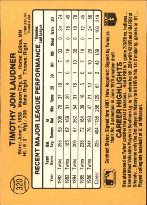 A7218- 1987 Donruss Baseball Cards 248-497 +Rookies -You Pick- 10+ FREE US SHIP - Picture 147 of 501