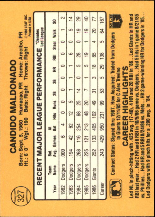 A7218- 1987 Donruss Baseball Cards 248-497 +Rookies -You Pick- 10+ FREE US SHIP - Picture 161 of 501