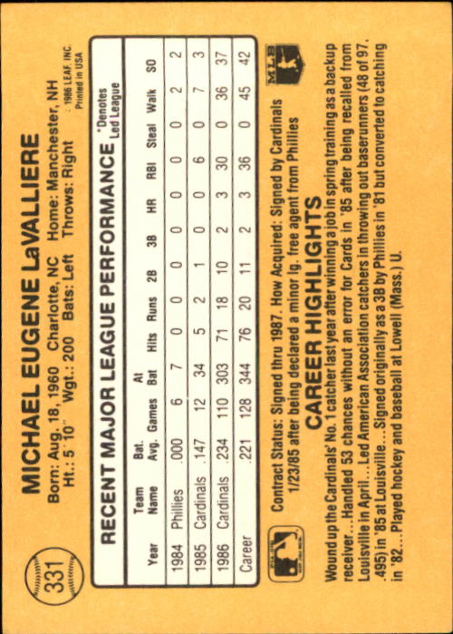 A7218- 1987 Donruss Baseball Cards 248-497 +Rookies -You Pick- 10+ FREE US SHIP - Picture 169 of 501