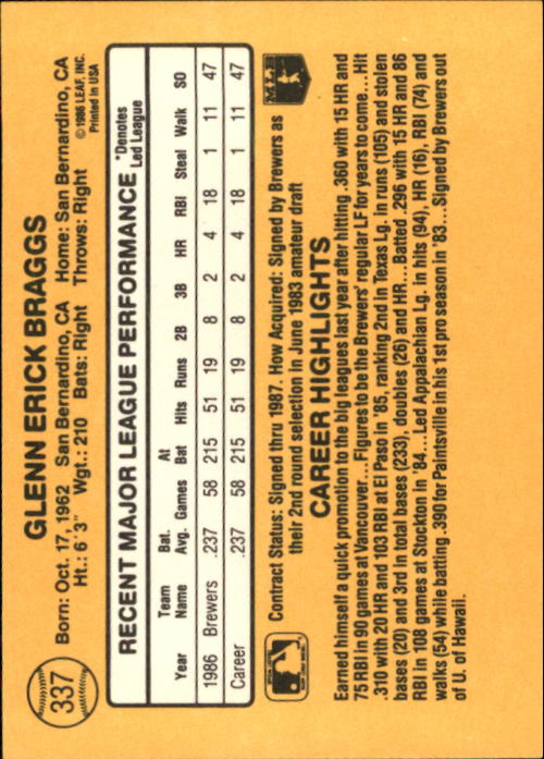A7218- 1987 Donruss Baseball Cards 248-497 +Rookies -You Pick- 10+ FREE US SHIP - Picture 181 of 501