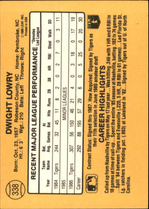 A7218- 1987 Donruss Baseball Cards 248-497 +Rookies -You Pick- 10+ FREE US SHIP - Picture 183 of 501
