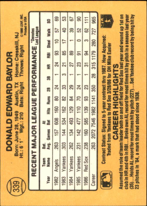 A7218- 1987 Donruss Baseball Cards 248-497 +Rookies -You Pick- 10+ FREE US SHIP - Picture 185 of 501