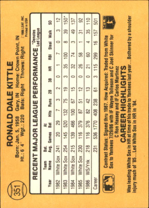 A7218- 1987 Donruss Baseball Cards 248-497 +Rookies -You Pick- 10+ FREE US SHIP - Picture 209 of 501