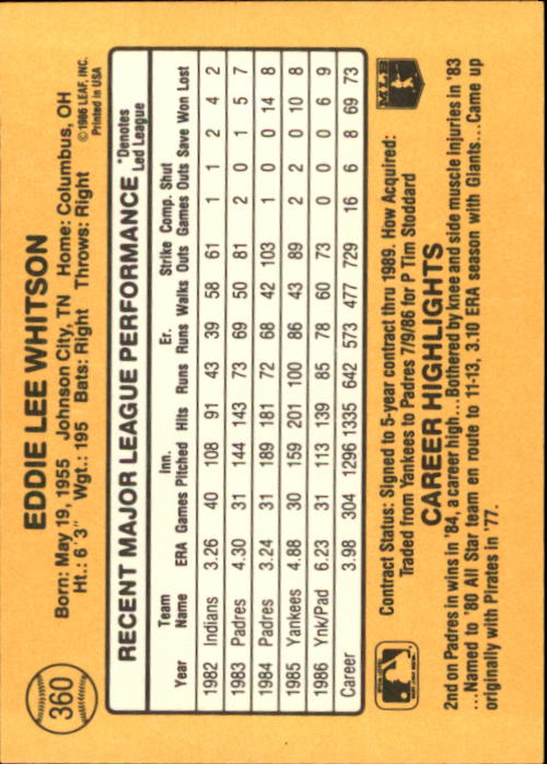 A7218- 1987 Donruss Baseball Cards 248-497 +Rookies -You Pick- 10+ FREE US SHIP - Picture 227 of 501