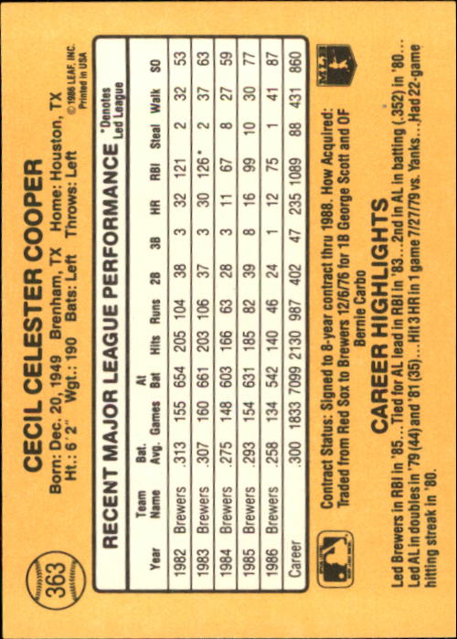 A7218- 1987 Donruss Baseball Cards 248-497 +Rookies -You Pick- 10+ FREE US SHIP - Picture 233 of 501