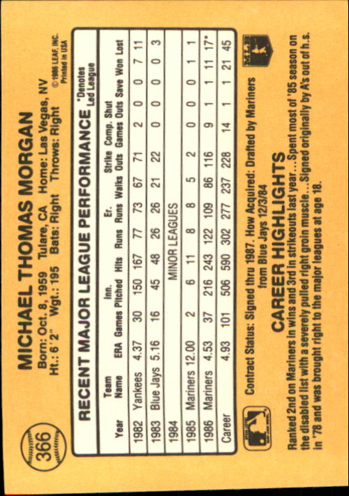 A7218- 1987 Donruss Baseball Cards 248-497 +Rookies -You Pick- 10+ FREE US SHIP - Picture 239 of 501