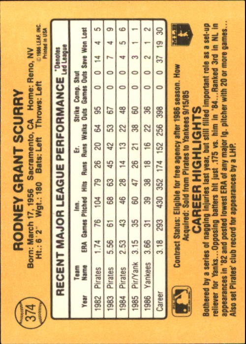 A7218- 1987 Donruss Baseball Cards 248-497 +Rookies -You Pick- 10+ FREE US SHIP - Picture 255 of 501
