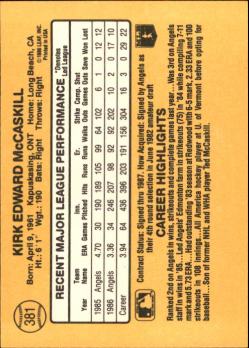 A7218- 1987 Donruss Baseball Cards 248-497 +Rookies -You Pick- 10+ FREE US SHIP - Picture 269 of 501