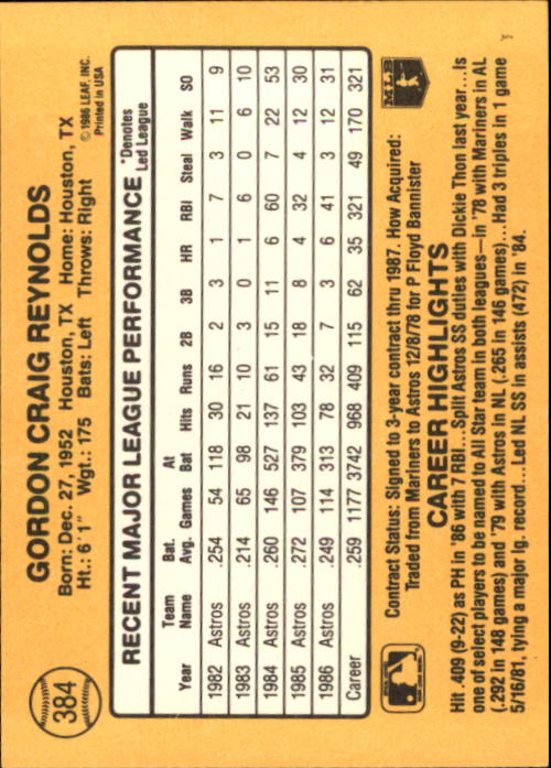 A7218- 1987 Donruss Baseball Cards 248-497 +Rookies -You Pick- 10+ FREE US SHIP - Picture 275 of 501