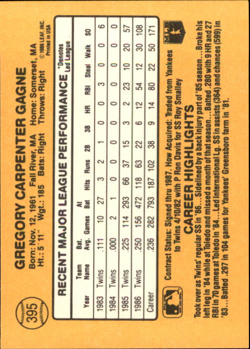 A7218- 1987 Donruss Baseball Cards 248-497 +Rookies -You Pick- 10+ FREE US SHIP - Picture 297 of 501