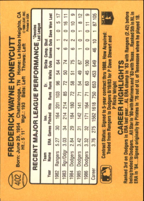 A7218- 1987 Donruss Baseball Cards 248-497 +Rookies -You Pick- 10+ FREE US SHIP - Picture 311 of 501