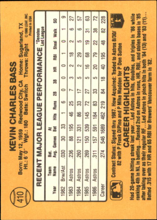 A7218- 1987 Donruss Baseball Cards 248-497 +Rookies -You Pick- 10+ FREE US SHIP - Picture 327 of 501