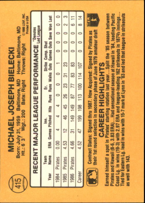 A7218- 1987 Donruss Baseball Cards 248-497 +Rookies -You Pick- 10+ FREE US SHIP - Picture 337 of 501